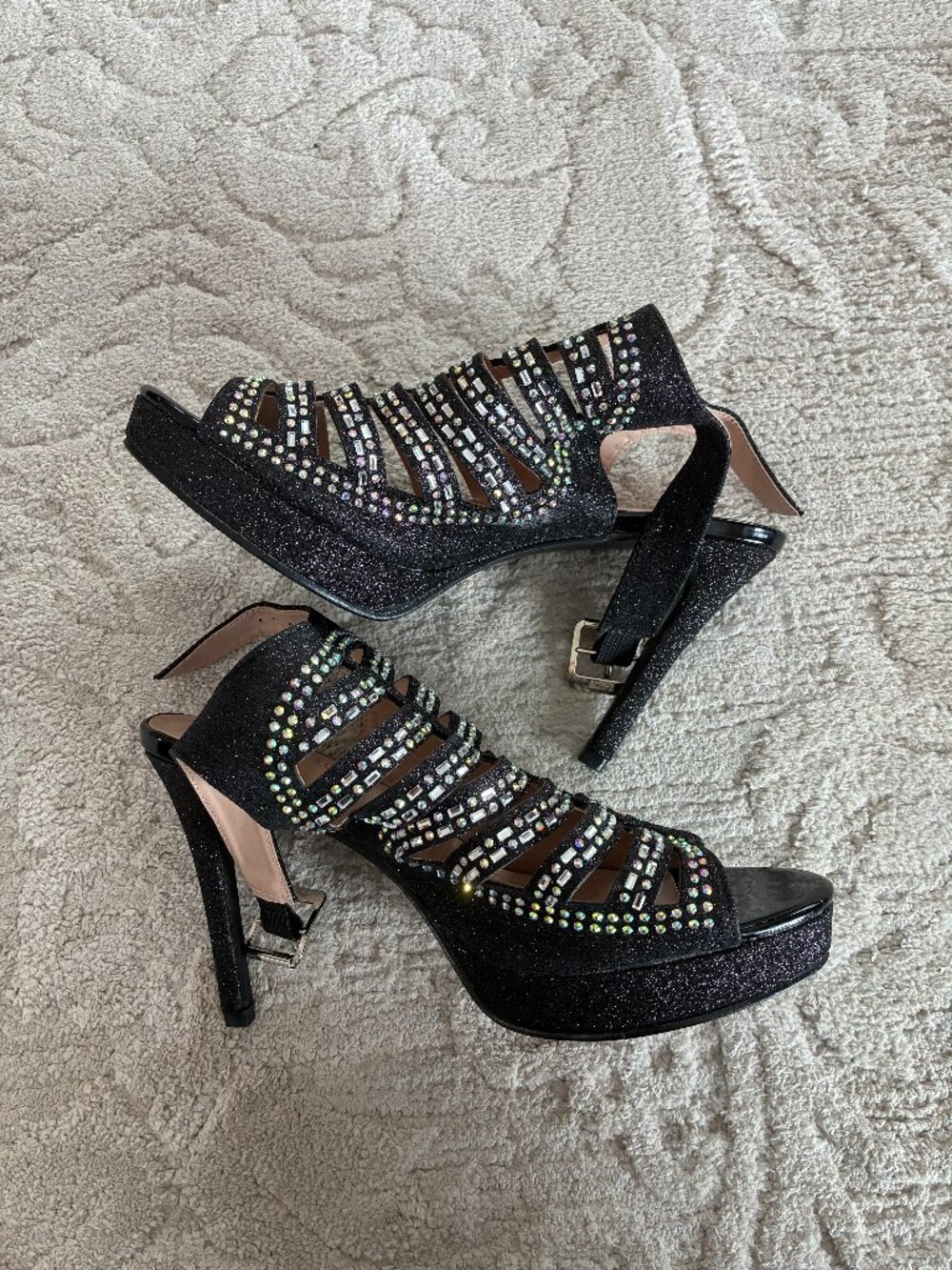 Black Sparkly High Heels